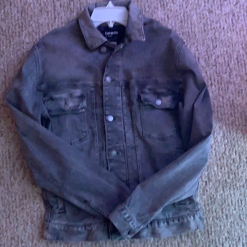 Men’s Size Medium Gray Express Jean Jacket